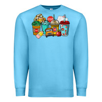 Ocean Blue school bus driver coffee cups Premium Sweatshirt - NancyCooperArtShop