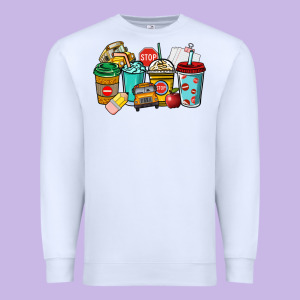 School Bus Driver Coffee Cups Premium Sweatshirt Designed By Nancycooperartshop