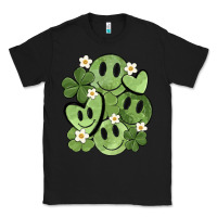 Black st. patrick's day green smile Classic Tee - MaliasSmallBusiness