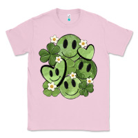 Bubblegum Pink st. patrick's day green smile Classic Tee - MaliasSmallBusiness