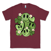 Burgundy st. patrick's day green smile Classic Tee - MaliasSmallBusiness