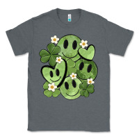 Charcoal Heather st. patrick's day green smile Classic Tee - MaliasSmallBusiness