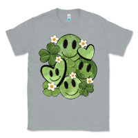 Heather Grey st. patrick's day green smile Classic Tee - MaliasSmallBusiness