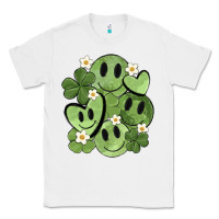 White st. patrick's day green smile Classic Tee - MaliasSmallBusiness