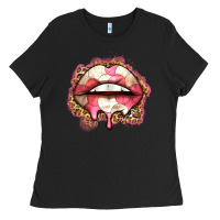 Black volleyball lips Ladies Tee - Zillion Design Studio