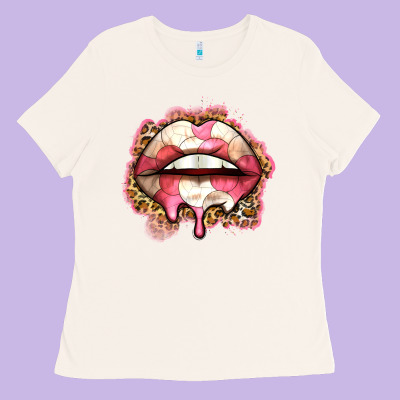 Volleyball Lips Ladies Tee Designed By Zillion Design Studio