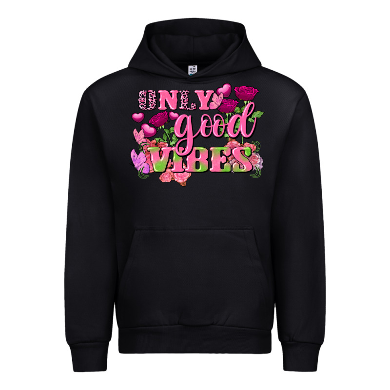 Valentine's Day Only Good Vibes Urban Hoodie by FaDigitalArtStudio | Teevron