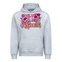 Heather Grey Valentine's Day only good vibes Urban Hoodie - FaDigitalArtStudio