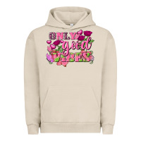 Pigment French Oak Valentine's Day only good vibes Urban Hoodie - FaDigitalArtStudio