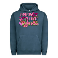 Pigment Midnight Navy Valentine's Day only good vibes Urban Hoodie - FaDigitalArtStudio