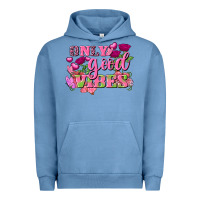 Pigment Pebble Blue Valentine's Day only good vibes Urban Hoodie - FaDigitalArtStudio