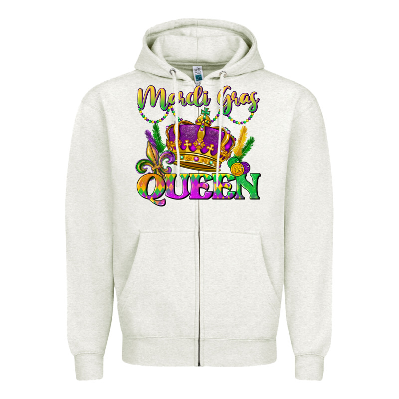 Mardi Gras Queen Zipper Hoodie by LillyAllenDesigns | Teevron