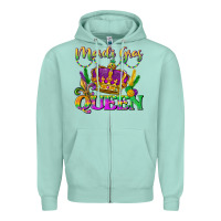 Seafoam mardi gras queen Zipper Hoodie - LillyAllenDesigns