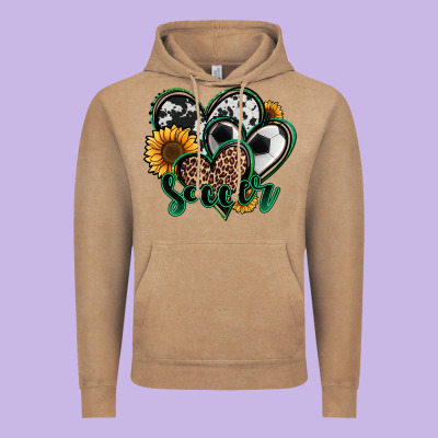Soccer Hearts Vintage Hoodie Designed By Jasminsmagicworld
