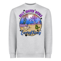 Heather Grey salt water heals everything Heavyweight Sweatshirt - MaliasSmallBusiness