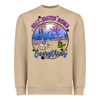 Mushroom salt water heals everything Heavyweight Sweatshirt - MaliasSmallBusiness