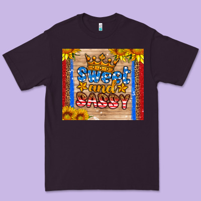 Usa Flag Sweet And Sassy Premium Tee Designed By Hra Design Shop