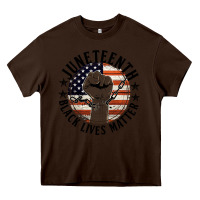 Chocolate Brown black lives matter Heavy Core Tee - HRA Design Shop