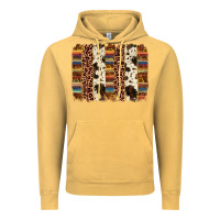 Vintage Mustard serape sunflower cowhide leopard brushstroke Vintage Hoodie - AdoDesignShop
