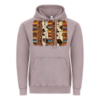 Serape Sunflower Cowhide Leopard Brushstroke Vintage Hoodie | Teevron