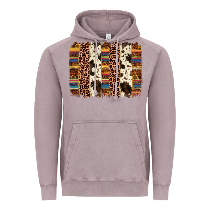 Serape Sunflower Cowhide Leopard Brushstroke Vintage Hoodie by AdoDesignShop | Teevron