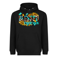 Black Blessed Mama Heavyweight Hoodie - texasbilliewilder