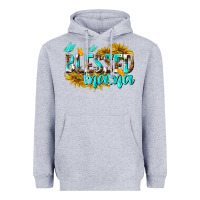 Heather Grey Blessed Mama Heavyweight Hoodie - texasbilliewilder