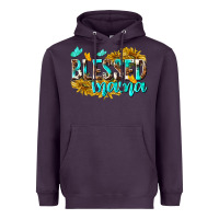 Plum Blessed Mama Heavyweight Hoodie - texasbilliewilder