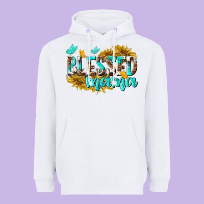 Blessed Mama Heavyweight Hoodie Designed By Texasbilliewilder
