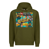 Army Green school bus Premium Hoodie - texasbilliewilder