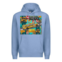 Colony Blue school bus Premium Hoodie - texasbilliewilder