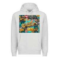 Dove Grey school bus Premium Hoodie - texasbilliewilder