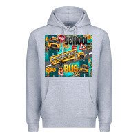 Heather Grey school bus Premium Hoodie - texasbilliewilder