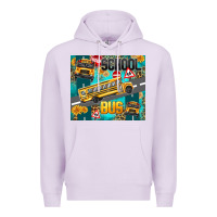 Lilac school bus Premium Hoodie - texasbilliewilder