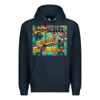 Navy school bus Premium Hoodie - texasbilliewilder