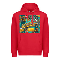 Red school bus Premium Hoodie - texasbilliewilder