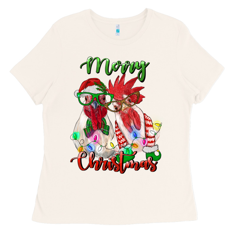 Christmas Roosters Ladies Tee by RanaPortraitStore | Teevron