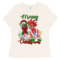 Bone christmas roosters Ladies Tee - RanaPortraitStore