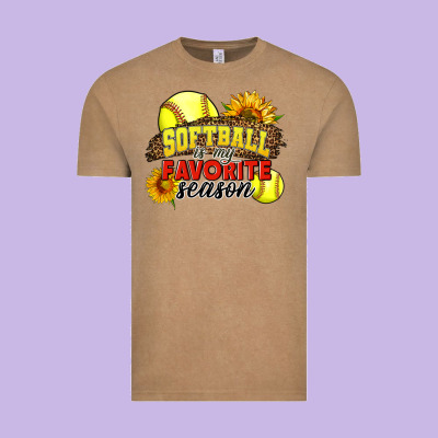 Softball Is My Favorite Season Vintage Tee Designed By Lillyallendesigns