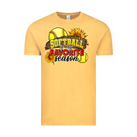 Vintage Mustard Softball Is My Favorite Season Vintage Tee - LillyAllenDesigns