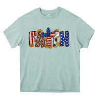 Arona Faith USA flag sunflower Heavy Core Tee - Neo Western