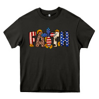 Asphalt Faith USA flag sunflower Heavy Core Tee - Neo Western
