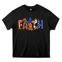 Black Faith USA flag sunflower Heavy Core Tee - Neo Western