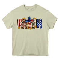 Mossy Faith USA flag sunflower Heavy Core Tee - Neo Western