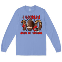 Colony Blue i tackled 100 days of school Long Sleeve Tee - MaliasSmallBusiness