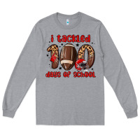 Heather Grey i tackled 100 days of school Long Sleeve Tee - MaliasSmallBusiness