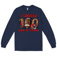 Navy i tackled 100 days of school Long Sleeve Tee - MaliasSmallBusiness