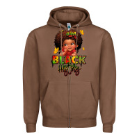 Chestnut i am black history juneteenth Zipper Hoodie - LillyAllenDesigns