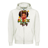 Oatmeal Heather i am black history juneteenth Zipper Hoodie - LillyAllenDesigns