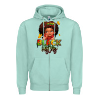 Seafoam i am black history juneteenth Zipper Hoodie - LillyAllenDesigns
